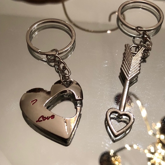 Valentines Keychain Couples Keychain Set Arrow & Heart I Love You Gift For Him Her Valentine Lover E Friend Keychain - Foto 7